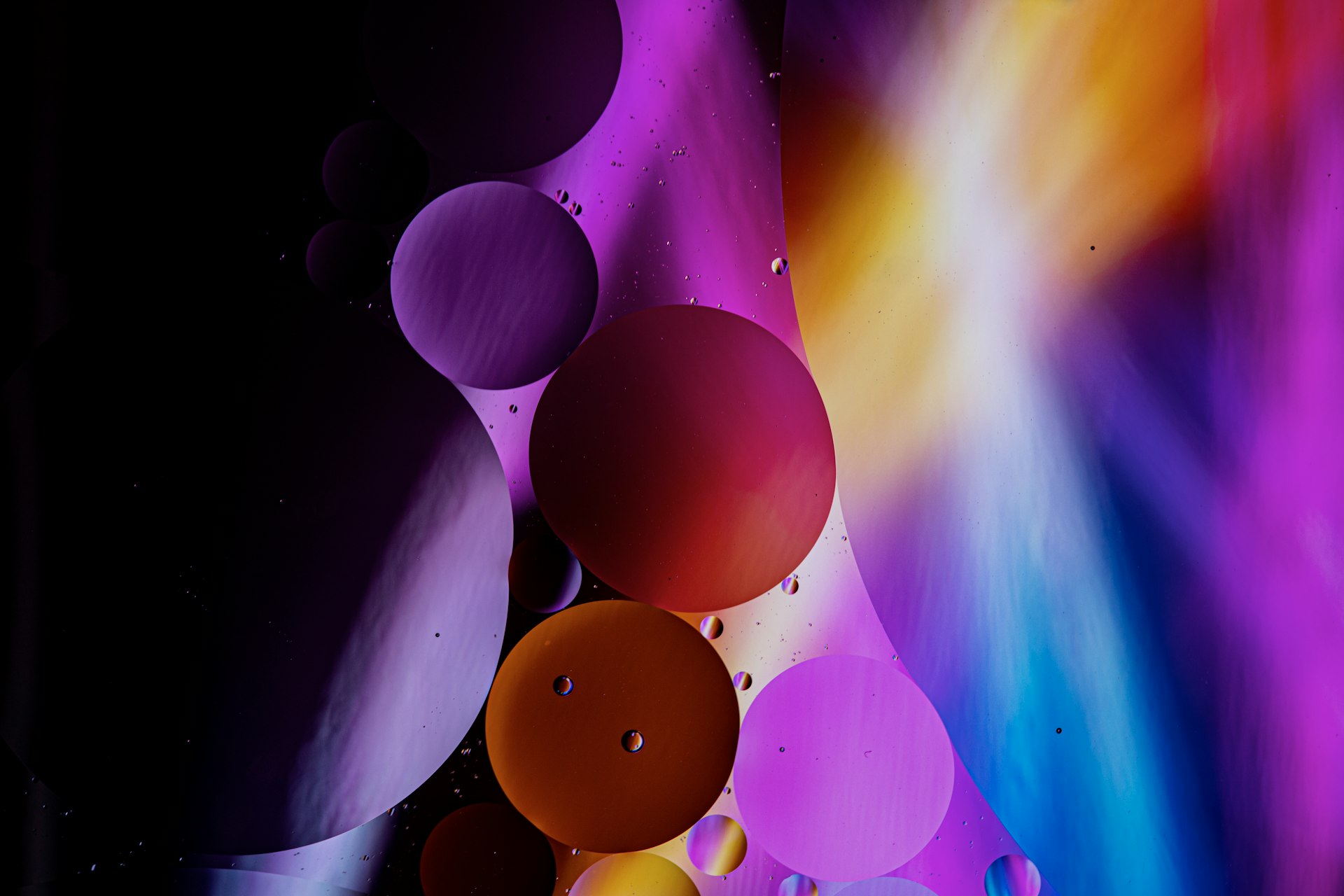 a group of balloons floating in the air